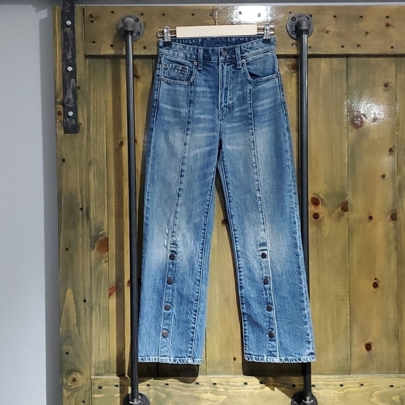 Lucky Brand Denim - RARE LUCKY BRAND LUCKY PINS JEANS WOMENS SIZE 00 BUTTONS DOWN FRONT HIGH WAIST